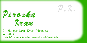 piroska kram business card